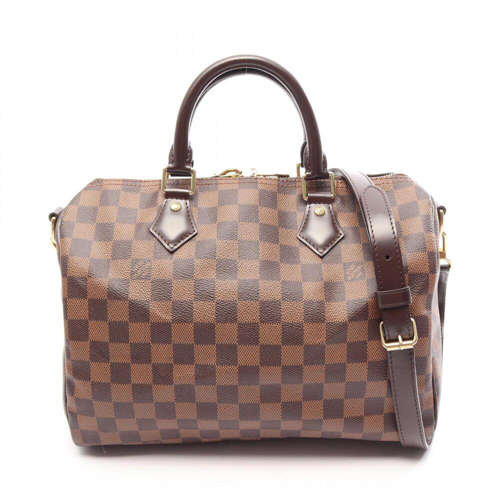 Louis Vuitton Speedy Bandoulière 30 Damier Ebene 2-Way Handbag, Coated Canvas...